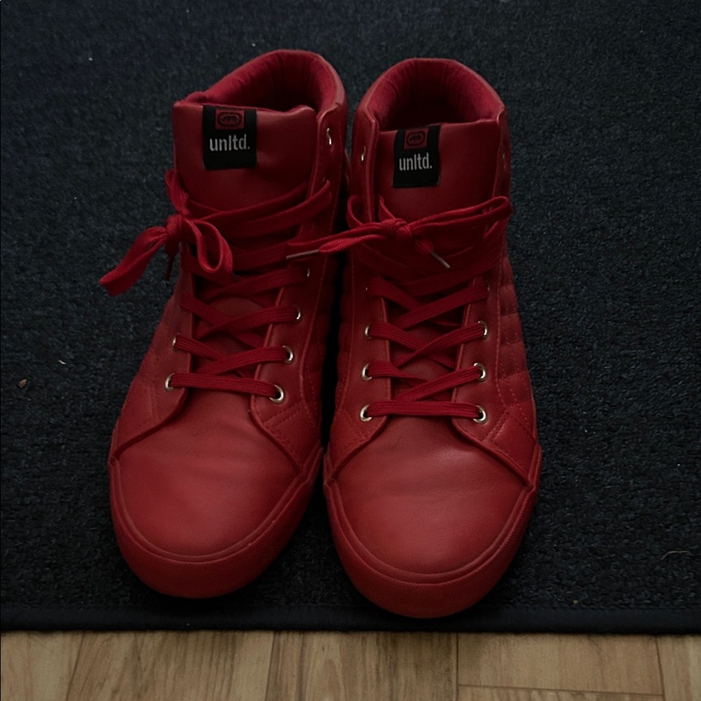Red High-Top Sneakers by UNLTD